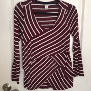 Motherhood nursingwear top, burgundy size M